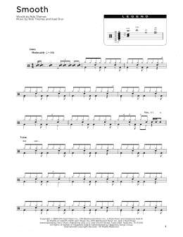 page one of Smooth (Drum Chart)
