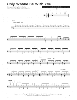 page one of Only Wanna Be With You (Drum Chart)