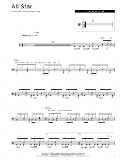 page one of All Star (Drum Chart)