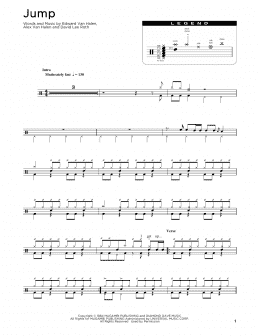 page one of Jump (Drum Chart)
