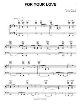 page one of For Your Love (Piano, Vocal & Guitar Chords (Right-Hand Melody))