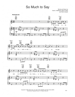 page one of So Much To Say (Piano, Vocal & Guitar Chords (Right-Hand Melody))