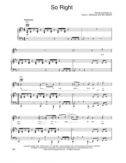page one of So Right (Piano, Vocal & Guitar Chords (Right-Hand Melody))