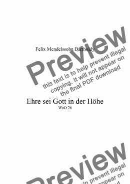 page one of Ehre sei Gott in der Höhe WoO 26