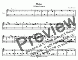 page one of Mendon (I)  - Chorale Prelude