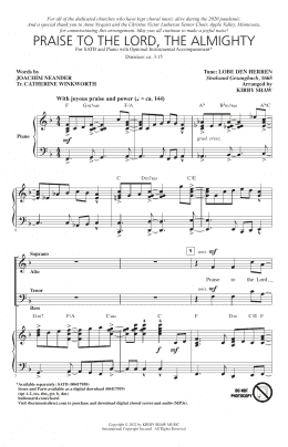 page one of Praise To The Lord, The Almighty (SATB Choir)