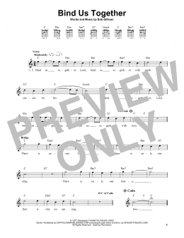 page one of Bind Us Together (Easy Guitar)