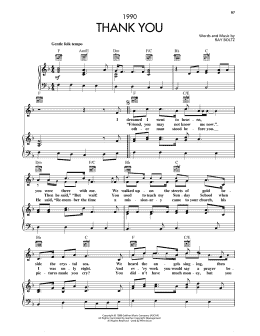 page one of Thank You (Piano, Vocal & Guitar Chords (Right-Hand Melody))