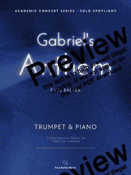 page one of Gabriel's Anthem - [Trumpet in Bb & Piano] 