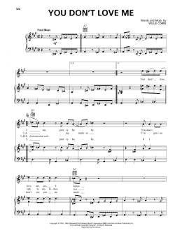 page one of You Don't Love Me (Piano, Vocal & Guitar Chords (Right-Hand Melody))