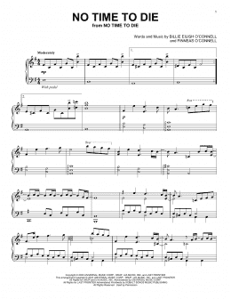 page one of No Time To Die (Piano Solo)