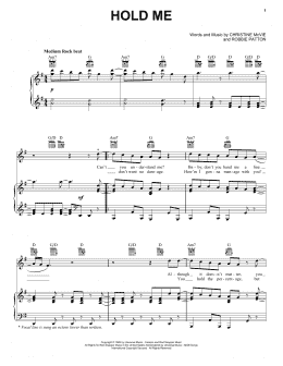 page one of Hold Me (Piano, Vocal & Guitar Chords (Right-Hand Melody))
