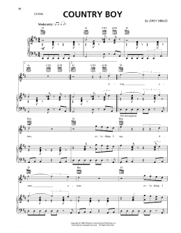 page one of Country Boy (Piano, Vocal & Guitar Chords (Right-Hand Melody))