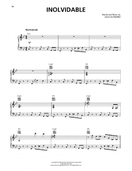 page one of Inolvidable (Piano, Vocal & Guitar Chords (Right-Hand Melody))