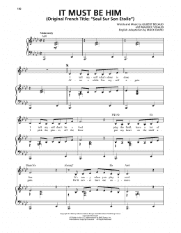 page one of It Must Be Him (Piano, Vocal & Guitar Chords (Right-Hand Melody))