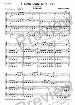 page one of A Little Suite With Beat: 1. Boggie (CQA/Score & Parts)