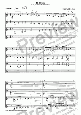 page one of A Little Suite With Beat: 2. Blues (CQA/Score & Parts)