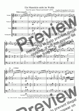 page one of Ein Mannlein steht im Walde (from the opera Hansel und Gretel)