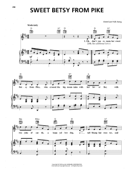 page one of Sweet Betsy From Pike (Piano, Vocal & Guitar Chords (Right-Hand Melody))