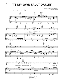 page one of It's My Own Fault Darlin' (Piano, Vocal & Guitar Chords (Right-Hand Melody))
