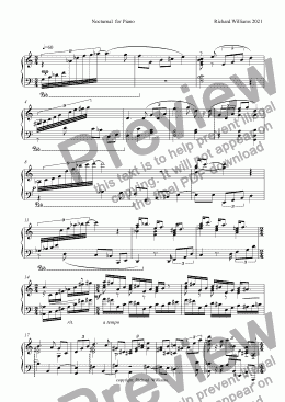 page one of Nocturnal for Harpsichord