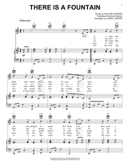 page one of There Is A Fountain (Piano, Vocal & Guitar Chords (Right-Hand Melody))
