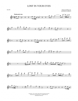 page one of Lost In Your Eyes (Flute Solo)