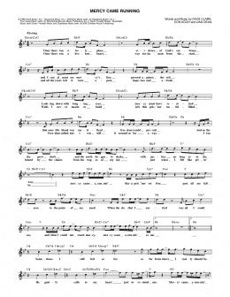 page one of Mercy Came Running (Lead Sheet / Fake Book)