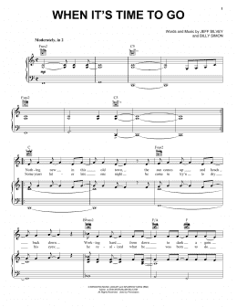 page one of When It's Time To Go (Piano, Vocal & Guitar Chords (Right-Hand Melody))