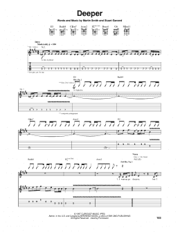 page one of Deeper (Guitar Tab)