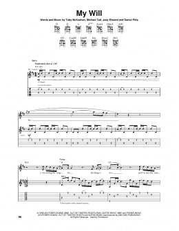 page one of My Will (Guitar Tab)