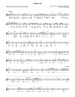 page one of Steady On (Lead Sheet / Fake Book)