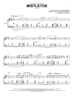 page one of Mistletoe (Piano Solo)