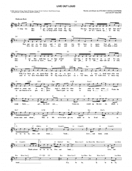 page one of Live Out Loud (Lead Sheet / Fake Book)