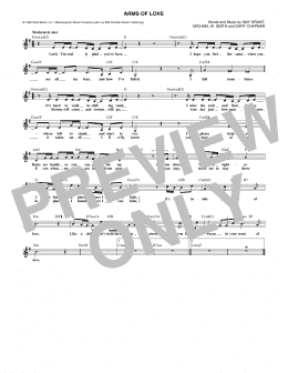 page one of Arms Of Love (Lead Sheet / Fake Book)