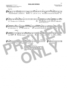 page one of England Swings (Lead Sheet / Fake Book)