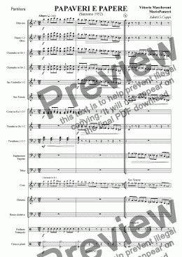 page one of Papaveri e papere For Wind Band