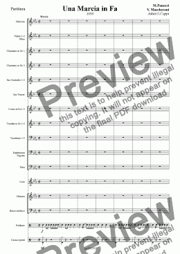 page one of Una Marcia in FA For Wind Band