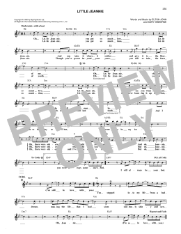 page one of Little Jeannie (Lead Sheet / Fake Book)