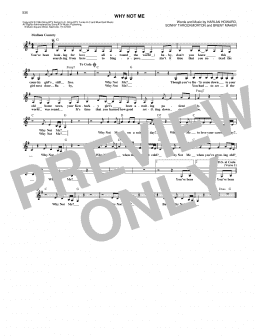 page one of Why Not Me (Lead Sheet / Fake Book)