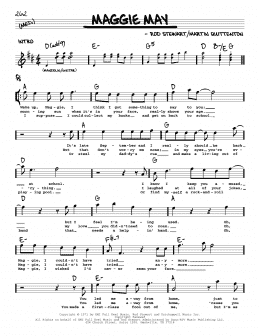 page one of Maggie May (Real Book – Melody, Lyrics & Chords)