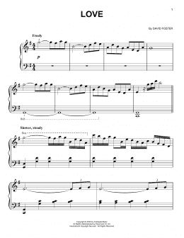page one of Love (Easy Piano)