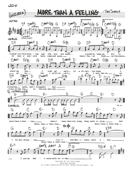 page one of More Than A Feeling (Real Book – Melody, Lyrics & Chords)