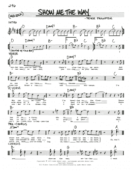 page one of Show Me The Way (Real Book – Melody, Lyrics & Chords)