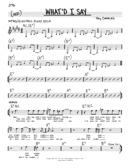 page one of What'd I Say (Real Book – Melody, Lyrics & Chords)