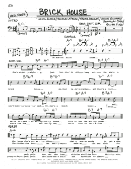 page one of Brick House (Real Book – Melody, Lyrics & Chords)