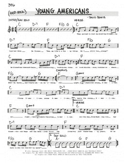 page one of Young Americans (Real Book – Melody, Lyrics & Chords)