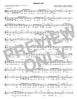 page one of Midnight Sun (Lead Sheet / Fake Book)