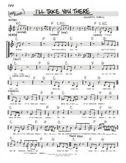 page one of I'll Take You There (Real Book – Melody, Lyrics & Chords)