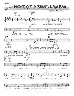 page one of Papa's Got A Brand New Bag (Real Book – Melody, Lyrics & Chords)
